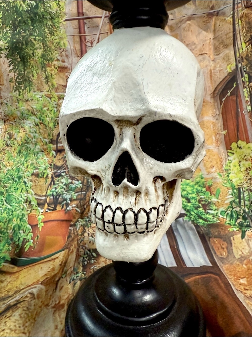 Skull Candle Holder Scary Decorative Skull Holiday Decor Halloween